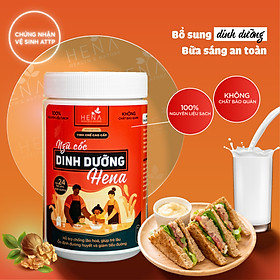 Ngũ Cốc Dinh Dưỡng Hena 500g - Bột Ngũ Cốc Cao Cấp Siêu Dinh Dưỡng Từ 23 Loại Hạt Hữu Cơ - 100% Nguyên Liệu Tự Nhiên - Ngũ Cốc Ăn Sáng Cho Cả Gia Đình - Sản Phẩm Chính Hãng