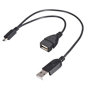 Micro USB to USB, Micro USB 2.0 OTG Cable Adapter Micro USB Male to USB Female for Samsung S7 S6 Edge S4 S3, Dji Spark Mavic Remote Controller, Android Tablets (Black)