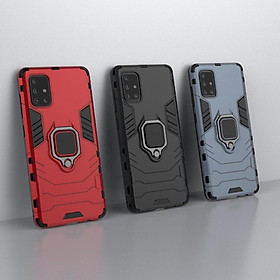 Ốp lưng dành cho Samsung Galaxy A51 chống sốc Iron Man gắn giá đỡ iring hỗ trợ xem video, chống va đập mạnh