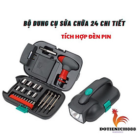 Mua Bộ dụng cụ sửa chữa đa năng 24 chi tiết đa năng tích hợp đèn pin tiện lợi