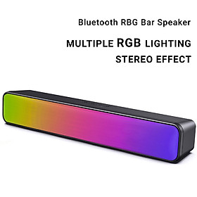 Loa Bluetooth Soundbar RGB, Có Khe Cắm Thẻ Nhớ, USB Dùng Cho Máy Tính, PC, Điện Thoại - Hàng Nhập Khẩu