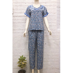 Đồ Bộ Măc Nhà, Đồ Bộ Nữ Tole 2 Da Tay Quần Dài Tay Ngắn Bigsize, Màu Số 6