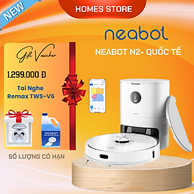 Mua Robot Hút Bụi Lau Nhà NEABOT N2 Tự Đổ Rác - Thương Hiệu Mỹ - Trợ Lý Nói Tiếng Việt Lực Hút 2700 Pa Lưu 30 Bản Đồ Pin 5200 mAh Công Suất 50W - Hàng Chính Hãng