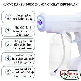 Súng Phun Dung Dịch Khử Khuẩn Cầm Tay Tiệt Trùng Bằng Tia UV Phun Cồn Sát Khuẩn