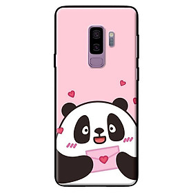Ốp in cho Samsung Galaxy S9 Plus Panda Nền Hồng - Hàng chính hãng
