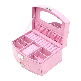 Mua Hộp đựng đồ trang sức nhung lớn 2 tầng cao cấp