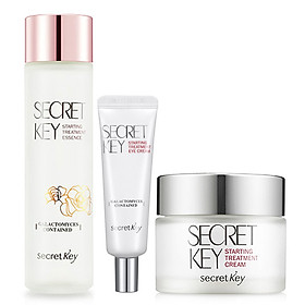 Bộ 3 sản phẩm dưỡng trắng da chống lão hoá Secret Key Starting Treatment (Essence, Eye Cream, Cream)