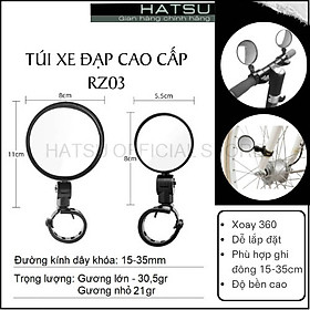 Hình ảnh Gương xe đạp chiếu hậu tròn dành cho Xe Đạp Thể Thao Địa Hình Xoay 360 Độ Giúp Đạp Xe An Toàn - 1 cặp - Size lớn/nhỏ lựa chọn