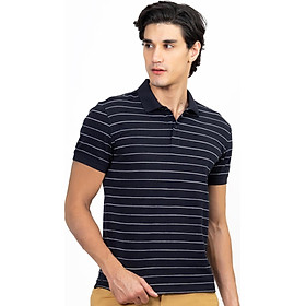 Áo Polo Nam Novelty NATMSLMCSR191233N - Xanh Đen Sọc Trắng