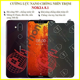 Dán chống nhìn trộm  dành cho Nokia 8.1 - Dán cường lực dẻo nano 9H+