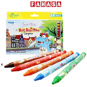 Hộp 24 Bút Sáp Màu Dino In Europe - SmartKids CR24