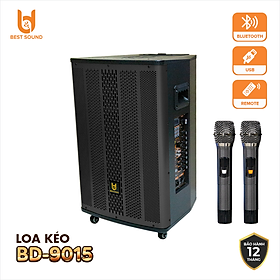 Mua   2 MICRO KHÔNG DÂY UHF + REMOTE   Loa Kéo Gỗ Bluetooth B&D  Công Suất 100W  Bass 15 Inch - Hàng Chính Hãng