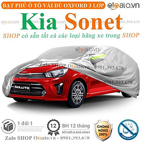 Bạt che phủ xe ô tô Kia Sonet 3 lớp cao cấp