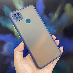 Ốp lưng cho Xiaomi Redmi 9C trong nhám viền màu che camera