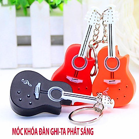 Mua Móc Khóa Hình Cây Đàn Ghi-ta Ukulele Phát Sáng Đèn Led Có Nhạc Có Đèn 3 trong 1 phong cách độc đáo cá tính