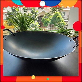 Mua Chảo thép 2 quai size 50 cm ( chuyền dùng nhà hàng ) tặng 1 chổi chùi chảo