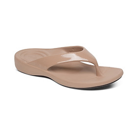 Dép xỏ ngón sức khỏe nữ Aetrex Maui Mocha - nâng vòm giảm đau gót , lòng bàn chân