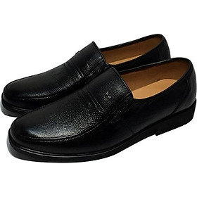 Giày lười nam da bò thật Happyshoes, đế khâu chất liệu cao su ép nhiệt chắc chắn có rãnh chống trượt an toàn -HS65