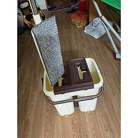 Mua Bộ chổi lau nhà  cây lau nhà thông minh tự vắt kèm thùng 2 ngăn  kèm 2 miếng lau  cây lau nhà