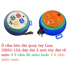 Ổ cắm kéo dài quay tay-cuộn dây kín kiểu đĩa bay DB52-10A LiOA