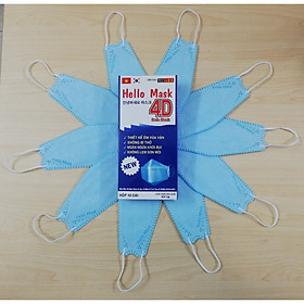 KHẨU TRANG 4D HELLO MASK VẢI KHÔNG DỆT SMS KHÁNG KHUẨN (10 cái)