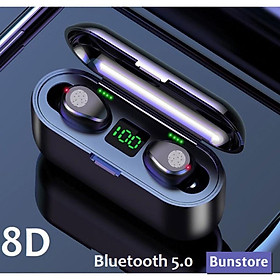 Mua Tai nghe Bluetooth AMOI F9 TWS 5.0 bản QUỐC TẾ không dây cảm ứng chống nước IPX5  chống ồn tích hợp sạc dự phòng 2500mAh