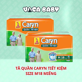Tã bỉm QUẦN Caryn tiết kiệm ngày và đêm size M18 miếng