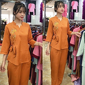 Đồ Lam Đi Chùa # Lục Giác Hoa Cúc # Đồ Bộ Nữ # Quần Áo