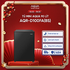 Tủ lạnh Aqua 90 lít AQR-D100FA(BS) - Freeship toàn quốc - Hàng chính hãng