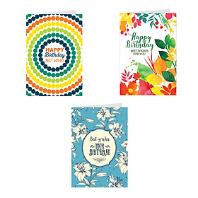 Thiệp sinh nhật Grey - Combo 3c thiệp (GR-10-BD15)