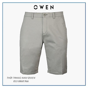 OWEN - Quần short Khaki nam Owen màu be xám chất thô 22319