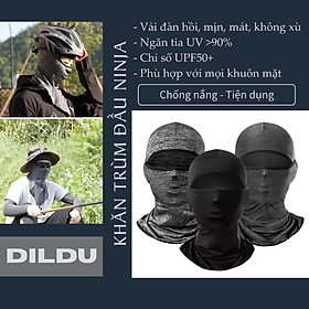 Khăn Trùm Đầu UPF 50+ Ninja Fullface Chống Nắng WU101 - Cản Tia Cực Tím - Thoáng Khí - Đàn Hồi | Phụ kiện đi phượt, chạy xe