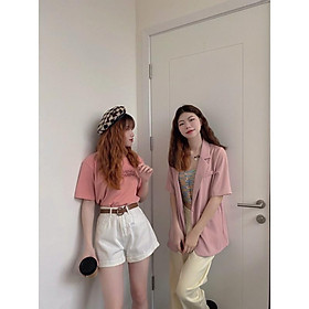 Áo vest nữ cổ k tay cộc cơi túi ngực a238429 by germe