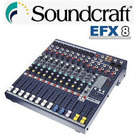 Bàn Mixer Soundcraft EFX8 – Mixer số chuyên sử dụng cho âm thanh chuyên nghiệp, sân khấu, hội trường, sự kiện, phòng hát cao cấp – 10 kênh (8 mono, 2 stereo) - 32 chế độ effect – Hàng chính hãng