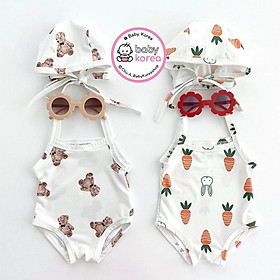 SET ĐỒ BƠI SUIT KÈM MŨ GẤU