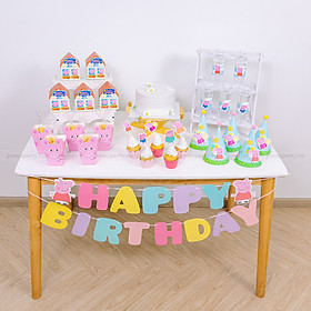 Bộ Trang Trí Bàn Thôi Nôi Và Sinh Nhật - Little Peppa