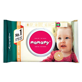 Khăn Ướt Kháng Khuẩn An Toàn Cho Bé Mamamy Có Nắp, Không Mùi - Xanh (80 Tờ)