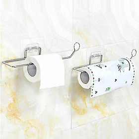 Mua Thanh/ Móc Inox Treo Giấy Vệ Sinh   Giá Treo Cuộn Giấy Đa Năng Dán Tường Siêu Dính Chịu Lực