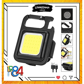 Mua Đèn Led COB Mini Siêu Sáng 3 Chế Độ Kiêm Móc Khóa Dùng Pin Sạc