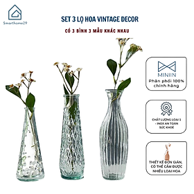 Mua Set 3 Lọ Hoa Vintage Trang Trí Decor Nhà Cửa Góc Làm Việc Cực Xinh - Bình Hoa Trang Trí - HÀNG CHÍNH HÃNG MINIIN