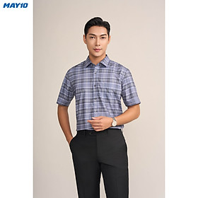 Sơ mi nam cộc tay May10 form RegularFit mã 010124195ONGB AK613