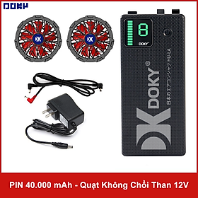 [GIÁ TỐT] Bộ Phụ Kiện Áo Điều Hòa ZASKY Nhật Bản, Bộ Phụ Kiện Áo Điều Hòa Quạt Gió, Bộ PIN Quạt Sạc Dây Cáp, PIN 50.000mAh-18V Bảo Hành 12 Tháng