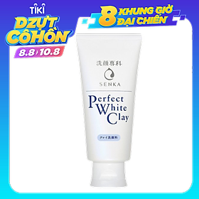 Sữa Rửa Mặt Tạo Bọt Chiết Xuất Đất Sét Trắng Senka Perfect White Clay New 14840 (120g)