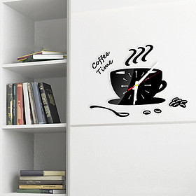 Mua Đồng Hồ Treo Tường 3D Gắn Tường Coffee Time Trang Trí Phòng  Quán Cà Phê  Trà Sữa Tinh Tế Hiện Đại