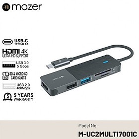 Cổng Chuyển Đổi Mazer Infinite.HUB Pro 6-in-1 USB-C-hàng chính hãng