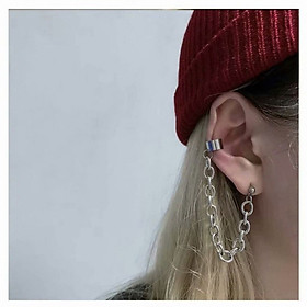 Bông tai unisex phiên bản xích mắt lớn style gothic phóng khoáng bá đạo