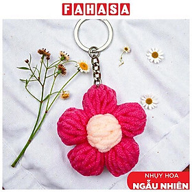 Móc Khoá Len Hoa Đậu - Màu Hồng (Mẫu Màu Giao Ngẫu Nhiên)