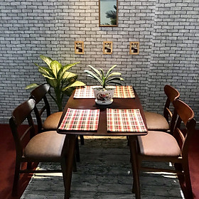 Mua bộ bàn ăn mango màu nâu