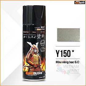 Sơn xịt Samurai Kurobushi - MÀU BẠC PHA LÊ Yamaha Y150 (400ml)