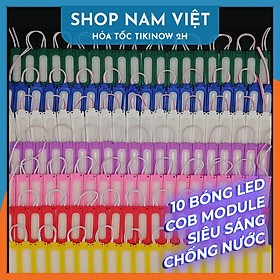 10 Bóng LED Module COB 12/24V Trang Trí Bảng Hiệu Siêu Sáng, Chống Nước